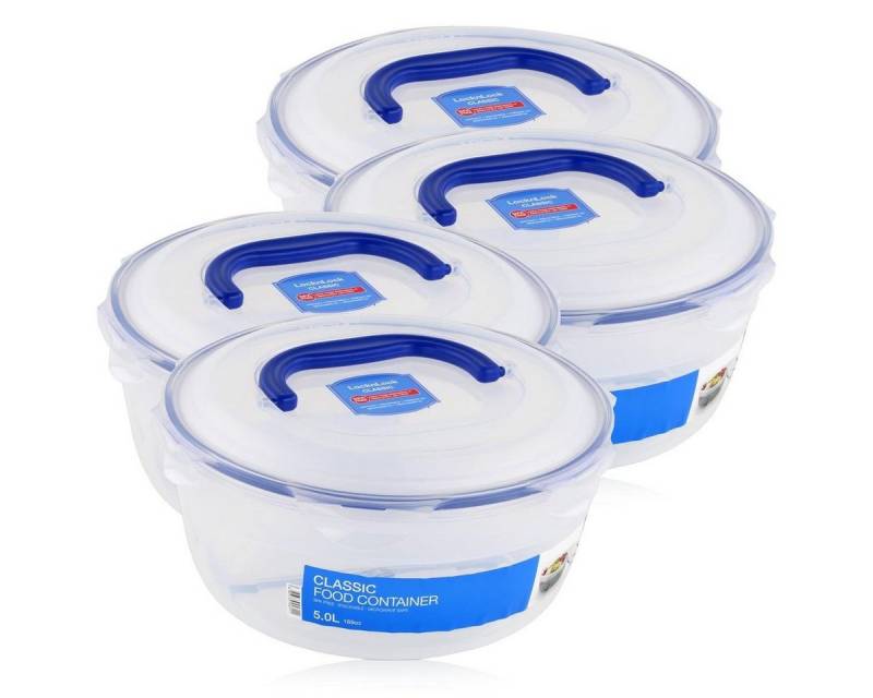 LocknLock Vorratsdose LocknLock Classic HSM948H Frischhaltedose 5L - Luft & Wasserdicht (4er, Kunststoff von LocknLock
