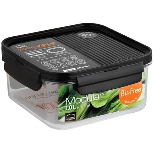 LocknLock BISFREE Frischhaltedose | 1000 ml | 160 X 160 X 76 mm | BPA-frei | Luftdichte Aufbewahrungsbox | Spülmaschinen-, mikrowellen- und gefrierschrankgeeignet | Bruch- und kratzfest von LocknLock