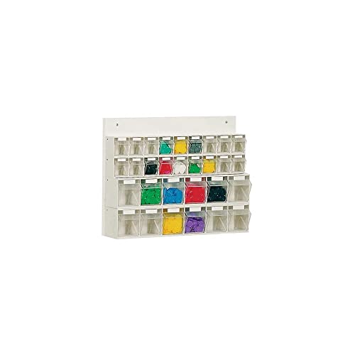 Klarsichtmagazin H410xB600xT108mm 18 x A,12 x B Ku .weiß LOCKWEILER von Lockweiler