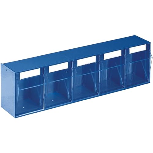 Klarsichtmagazin blau B600xT133xH164mm 5xGr.C PS von Lockweiler