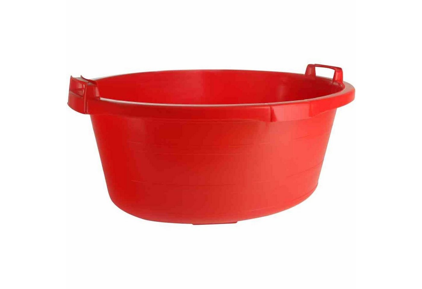 Lockweiler Wäschekorb Wanne oval 65 cm/40 l rot hochstehende Griffe von Lockweiler