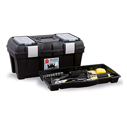 Lockweiler Werkzeugkoffer Magnus Profi, Typ 2, Farbe schwarz/Alu, Maße: B 445 x T 225 x H 245 mm von Lockweiler