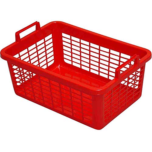 Lockweiler 103-906242 Wäschekorb, eckig, Kunststoff, 62 x 43 x 25 cm, 45 Liter, rot Lockweiler 103-906242 Wäschekorb, eckig, Kunststoff, 62 x 43 x 25 cm, 45 Liter, rot von Lockweiler