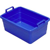 Wanne eckig 62 cm/45l blau hochstehende Griffe von Lockweiler