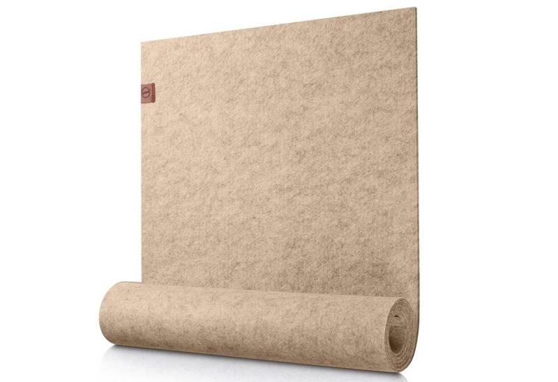 Loco Bird Tischläufer aus Filz, Abwaschbare Tischdecke mit Kunstleder-Label (skandinavische Tischband Deko), Tisch Filzläufer für draußen von Loco Bird