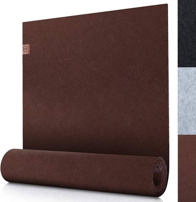 Loco Bird Tischläufer aus Filz, Abwaschbare Tischdecke mit Kunstleder-Label (skandinavische Tischband Deko), Tisch Filzläufer für draußen von Loco Bird