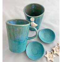 Turquoise Coffee Mug von LococoArtStore