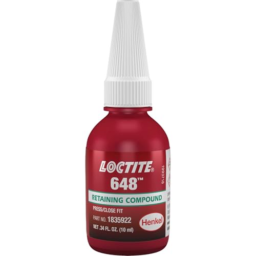 Loctite 648 Haltemasse, grüne Flüssigkeit, 10 ml Flasche 00648 [Preis gilt pro Stück] von Loctite