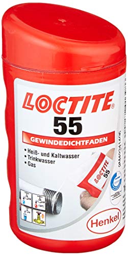 LOCTITE 55, Gewindedichtfaden für schnelle Dichtung, Gewindedichtung für Rohrgewinde und Anschlussstücke, für Gewinde aus Metall und Kunststoff, 1x160m LOCTITE 55, Gewindedichtfaden für schnelle Dichtung, Gewindedichtung für Rohrgewinde und Anschlussstücke, für Gewinde aus Metall und Kunststoff, 1x160m von Loctite