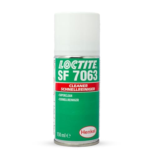 LOCTITE SF 7063 – lösungsmittelhaltiges Reinigungsmittel für Oberflächen, Allzweckreiniger zum Entfetten von Maschinenteilen, vorbereitend für den Kleber-Auftrag, 1x150ml von Henkel