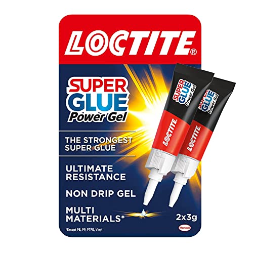 Loctite 2560191 2x3g Gel, starker Allzweckkleber für hochwertige Reparaturen, durchsichtig, verschiedene Materialien, einfach zu verarbeiten, Sofortkleber, 2 x 3g, transparent von Loctite