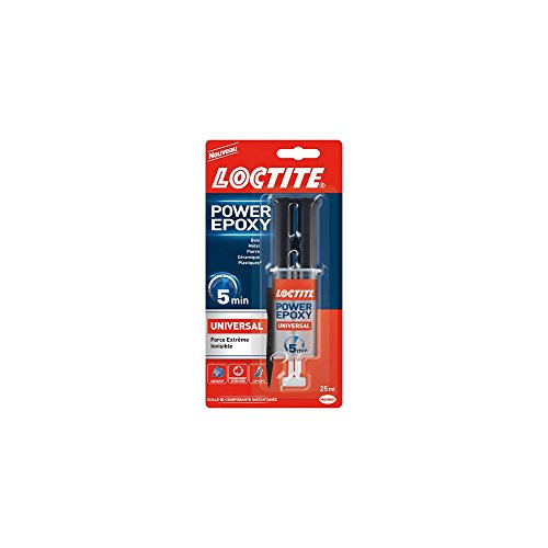 Loctite Power Epoxy Rapid 5 Minuten 25 ml Epoxidkleber verstellbar starker starker Kleber mit selbstmischender Spritze, transparenter Epoxidharzkleber von Loctite