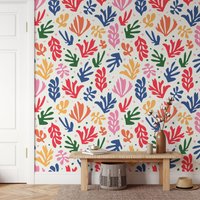 Tapete - Henri Matisse La Gerbe Bunte Blumen | Ablösbares Peel & Stick Wandtattoo Selbstklebende Wandkunst Moderne Akzent von LocusPrintDecor