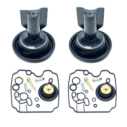 Loczek for Y XTZ750 Super Tenere XTZ 750 Vergaser Reparatursatz Vergaser Vakuum Membran Taucher Schwimmer Nadel Ventil Piloten Schrauben (Color : 2 Dichtungen mit Ventil) von Loczek
