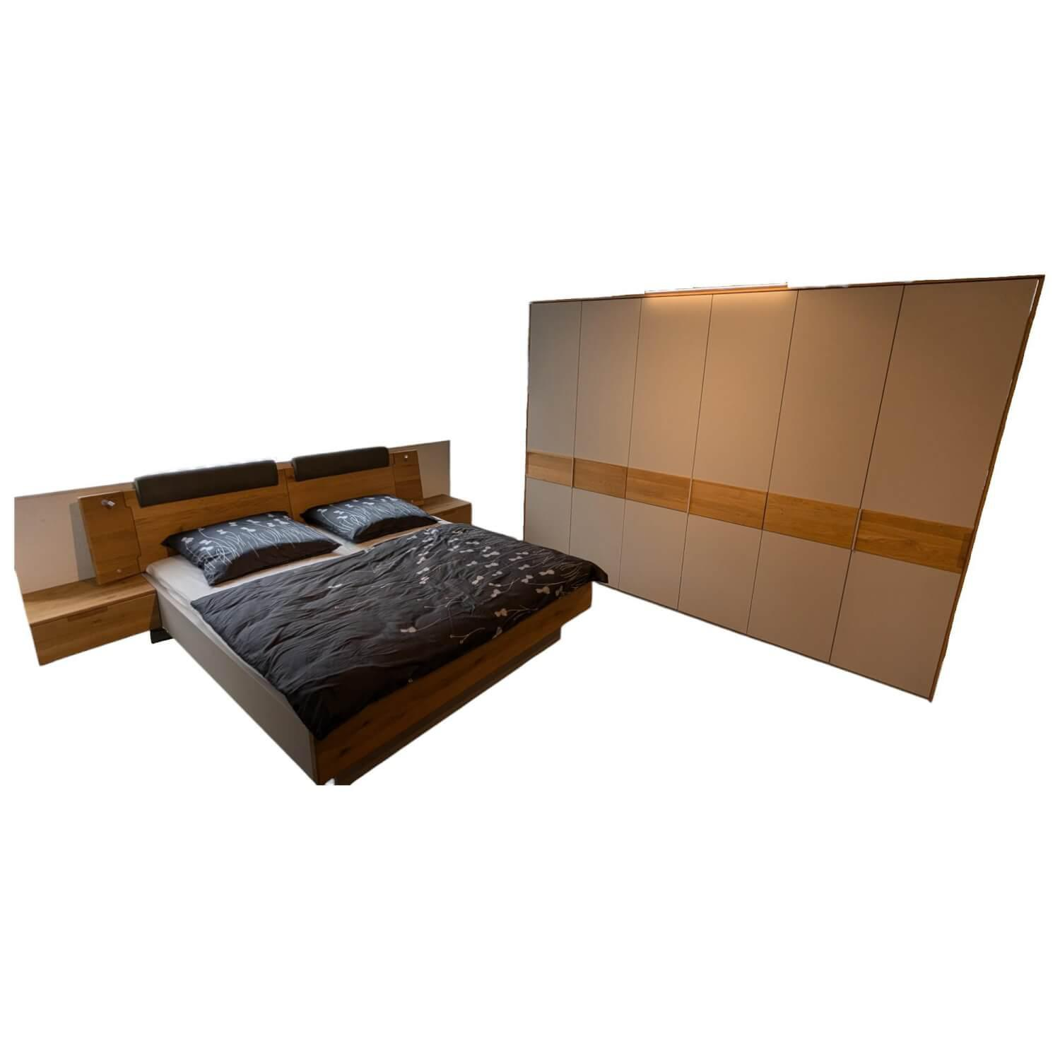 Schlafzimmer Lack Kristallgrau Matt Eiche Natur Massiv Bett Ohne Matratze Und Oh... Schlafzimmer Lack Kristallgrau Matt Eiche Natur Massiv Bett Ohne Matratze Und Oh... von Loddenkemper