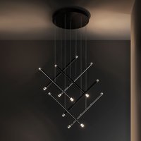 Lodes A-Tube Nano Duo LED Pendelleuchte, 7-flg. schwarz matt von Lodes