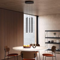 Lodes A-Tube Nano LED Pendelleuchte, 5-flg. 2700 K, schwarz matt von Lodes