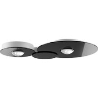 Lodes Bugia Double LED Deckenleuchte 3000 K, schwarz glänzend von Lodes