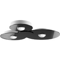 Lodes Bugia Triple LED Deckenleuchte 3000 K, schwarz glänzend von Lodes