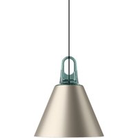 Lodes Jim Cone Pendelleuchte türkis / champagner matt von Lodes