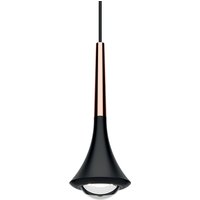 Lodes Rain LED Pendelleuchte, 1-flg., 3000 K schwarz matt - Roségold von Lodes