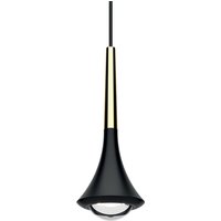 Lodes Rain LED Pendelleuchte, 1-flg., 3000 K schwarz matt - Gold von Lodes