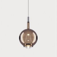 Lodes Sky-Fall Round Medium LED Pendelleuchte 3000 K, Chrom / Bronze glänzend von Lodes