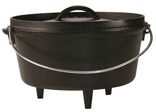 Lodge L10DCO3 Deep Camp Dutch Oven aus Gusseisen, vorgewürzt, 5 l von Lodge