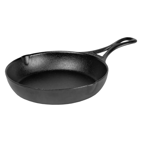 Lodge Blacklock Gusseisen-Bratpfanne, 17,8 cm, vorgebrannte Gusseisen-Bratpfanne, einfache Reinigung, leichtes Design, Gusseisen-Kochgeschirr, hochwertige Gusseisen-Bratpfannen von Lodge
