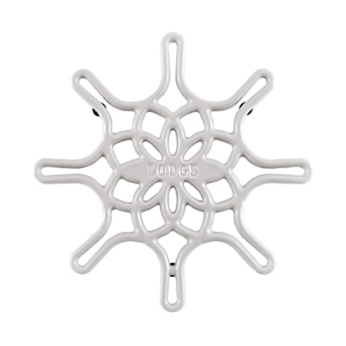 Lodge EC8ST13 Topfuntersetzer aus emailliertem Gusseisen, 20,3 cm, Austernweiß von Lodge