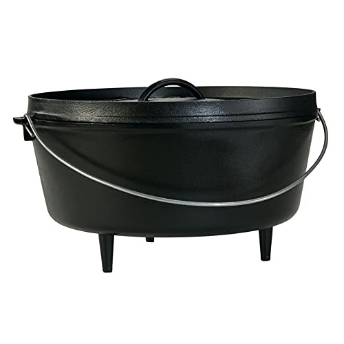 Lodge L14DCO3PLT Deckel, Gußeisen, Deep Camp Dutch Oven, 10 Quart von Lodge