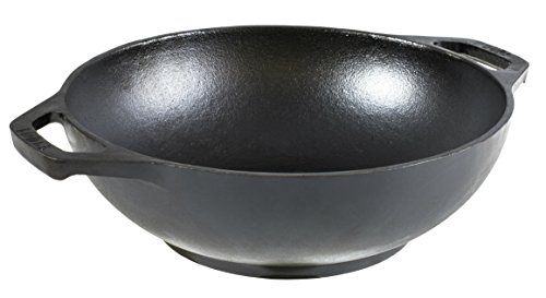 Lodge Mini-Wok aus Gusseisen, 22,9 cm, mit Schlaufengriffen von Lodge