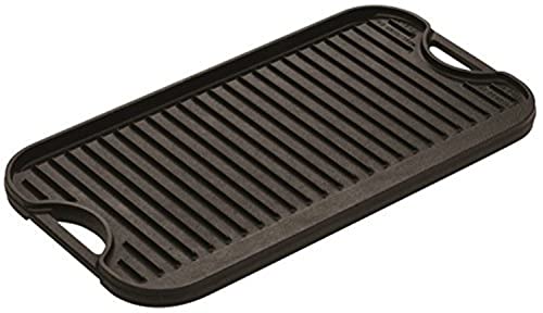 Lodge Pro-Grid Grill und Grillplatte Rechteckige Grillpfanne aus Gusseisen, Black, 20 Inch von Lodge