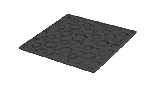 Lodge Quadratischer Silikon-Topfuntersetzer, 17,8 cm, Schwarz von Lodge