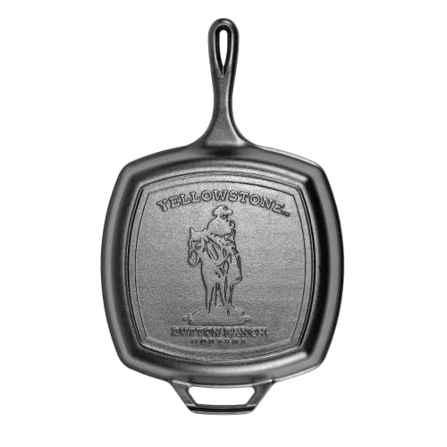 Lodge Yellowstone Grillpfanne, quadratisch, 26,7 cm, Cowboy auf Pferd von Lodge