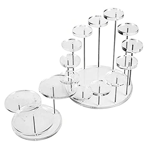 2 StüCk Runder Acryl Cupcake StäNder Premium Cupcake Halter, Cupcake Display StäNder Dessert StäNder GebäCk Teller Display von Lodokdre