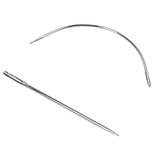 7 Reparatur-Handnadeln, gebogen, Leder, Segeltuch, Edelstahl, silberfarben von Lodokdre