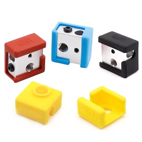 Lodokdre 1 Stück 3D-Drucker MK8 Silikonsocken Blockheizung Silikon-Isolierabdeckung for Replikator Anet a6 a8 i3 MK7 / MK8 / MK9 unverwechselbar (Color : Yellow Sock, Size : 5pcs) von Lodokdre