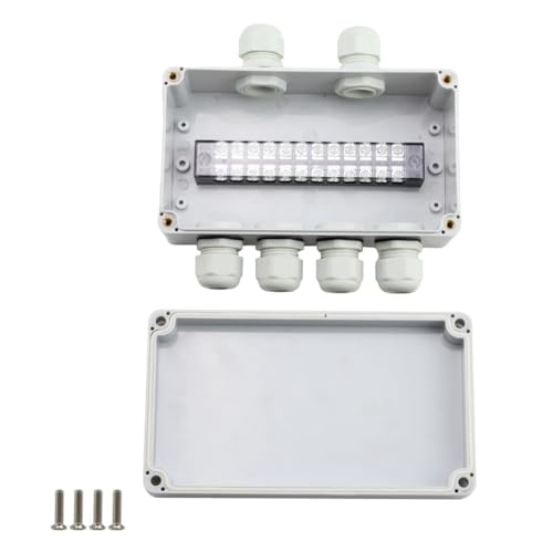 Lodokdre 1 Stück IP66 Wasserdichte Anschlussdose 2 in 4 Out Wasserdichter Elektrokasten für Kabel mit Einem Durchmesser Von 4–8 mm von Lodokdre