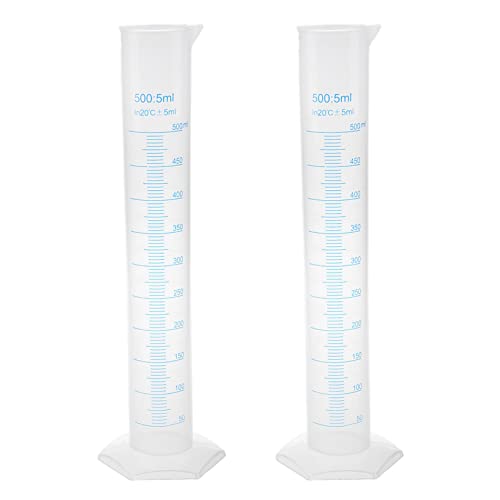 Lodokdre 2X 500Ml Transparenter Plastischer Messzylinder von Lodokdre