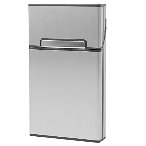 Lodokdre Neue Ultraduenne Mode Rohre Kreative Persoenlichkeit Zigarettenetui Schlank Metall Zigarettenschachtel Geschenkbox Frauen Zigarettenspitze (Silber) von Lodokdre