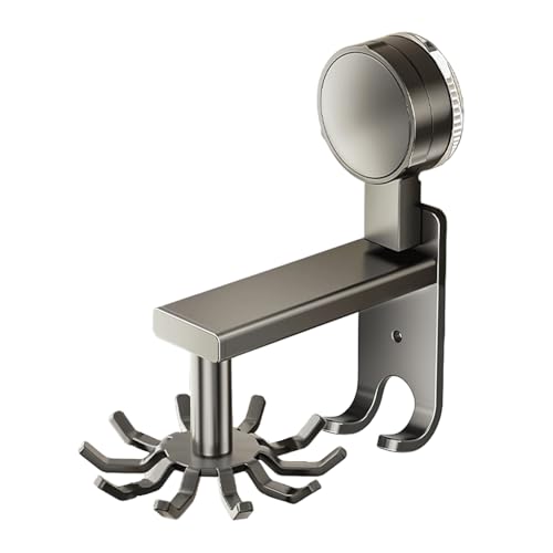 Lodoot Aluminium-Küchenutensilienhaken mit 360° drehbarer Wandmontage, für einfaches Aufhängen und Aufbewahren, rostfreies Regal von Lodoot