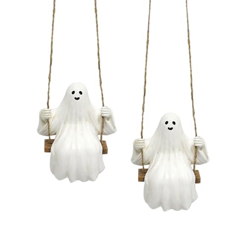 Lustige Halloween-Skulpturen für Veranda oder Wohnzimmer, Horror-Thema, Kunstharz-Skulptur für Bücherregal, Weiß Lustige Halloween-Skulpturen für Veranda oder Wohnzimmer, Horror-Thema, Kunstharz-Skulptur für Bücherregal, Weiß von Lodoot