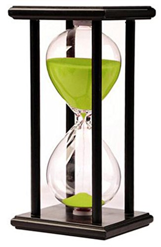 Sanduhr Timer Uhr Sanduhr 30 Minuten Zuhause Ornament Schreibtisch Dekoration für Wohnzimmer Kaffetisch Schule Spiel 30 Minuten Hourglass Hölzern Rahmen Sanduhr Grün von Lodunsyr