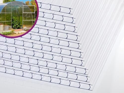 Gewächshausplatten 1500 x 700 mm | Doppelstegplatte | Hohlkammerplatte | Polycarbonat | 4 - 6 - 8 - 10 mm Stärke (4mm | 10 Stück) von Löffert