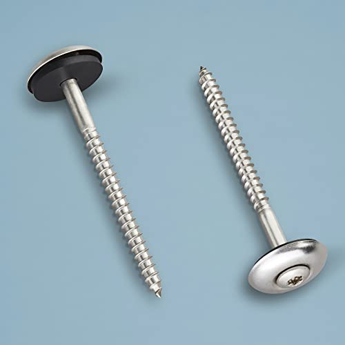 Wellplatte Polycarbonat | 2,8 mm | Sinus 76/18 Wabe | Farblos - Bronze | 1045 mm breit | Länge wählbar (V2A - Schrauben - 4,5 x 55mm | 50 Stück, Edelstahl-Schrauben) von Löffert