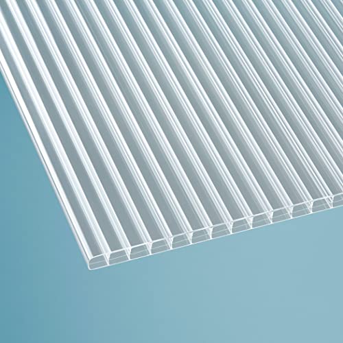 Löffert® 16mm Stegplatte 3-Fach | klar, 1200 x 4500 mm | Polycarbonat | Überdachung | ALLE Strukturen & Größen + ALU-Profile + Zubehör von Löffert