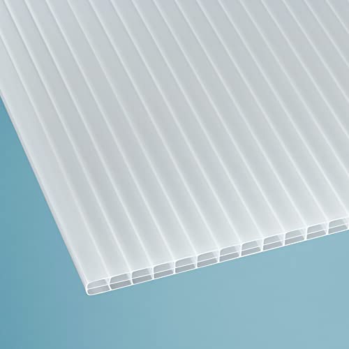 Löffert® 16mm Stegplatte 3-Fach | opal-weiß, 980 x 2000 mm | Polycarbonat | Überdachung | ALLE Strukturen & Größen + ALU-Profile + Zubehör von Löffert