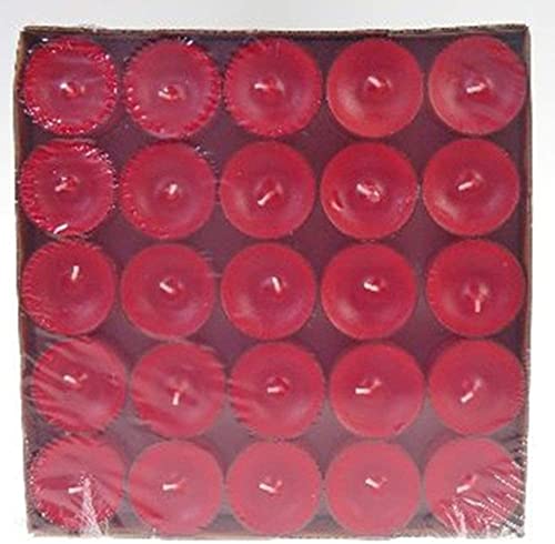 Løgum Kloster Lys Dänisch Nightlights, Teelichter 50er Box transparente Hülle Brenndauer +/- 8 Std. (Rot 05DS) von Løgum Kloster Lys