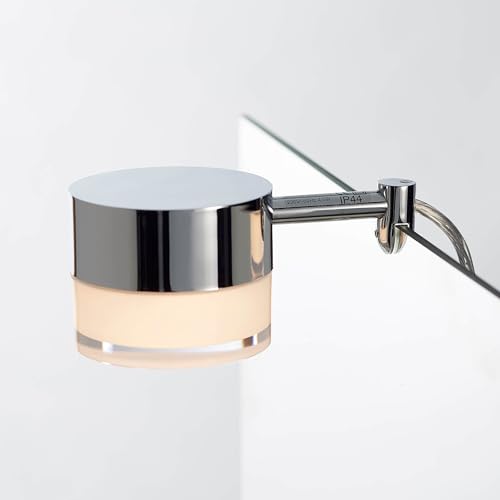 Loevschall Garonne Spiegelleuchte | Badezimmer Lampe Spiegelleuchte | Spiegellampen für das Bad in Chrom | LED spiegelleuchte bad, 80 von Loevschall